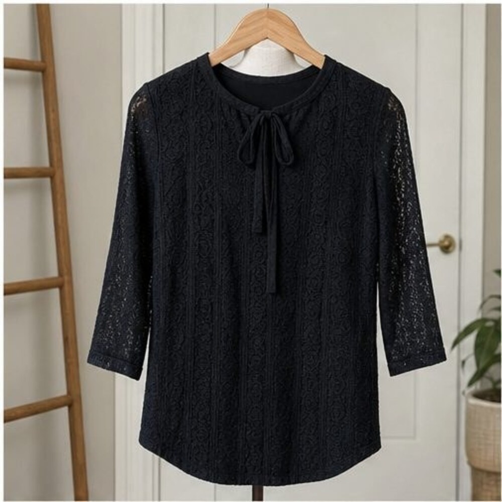 Black V Neck Top